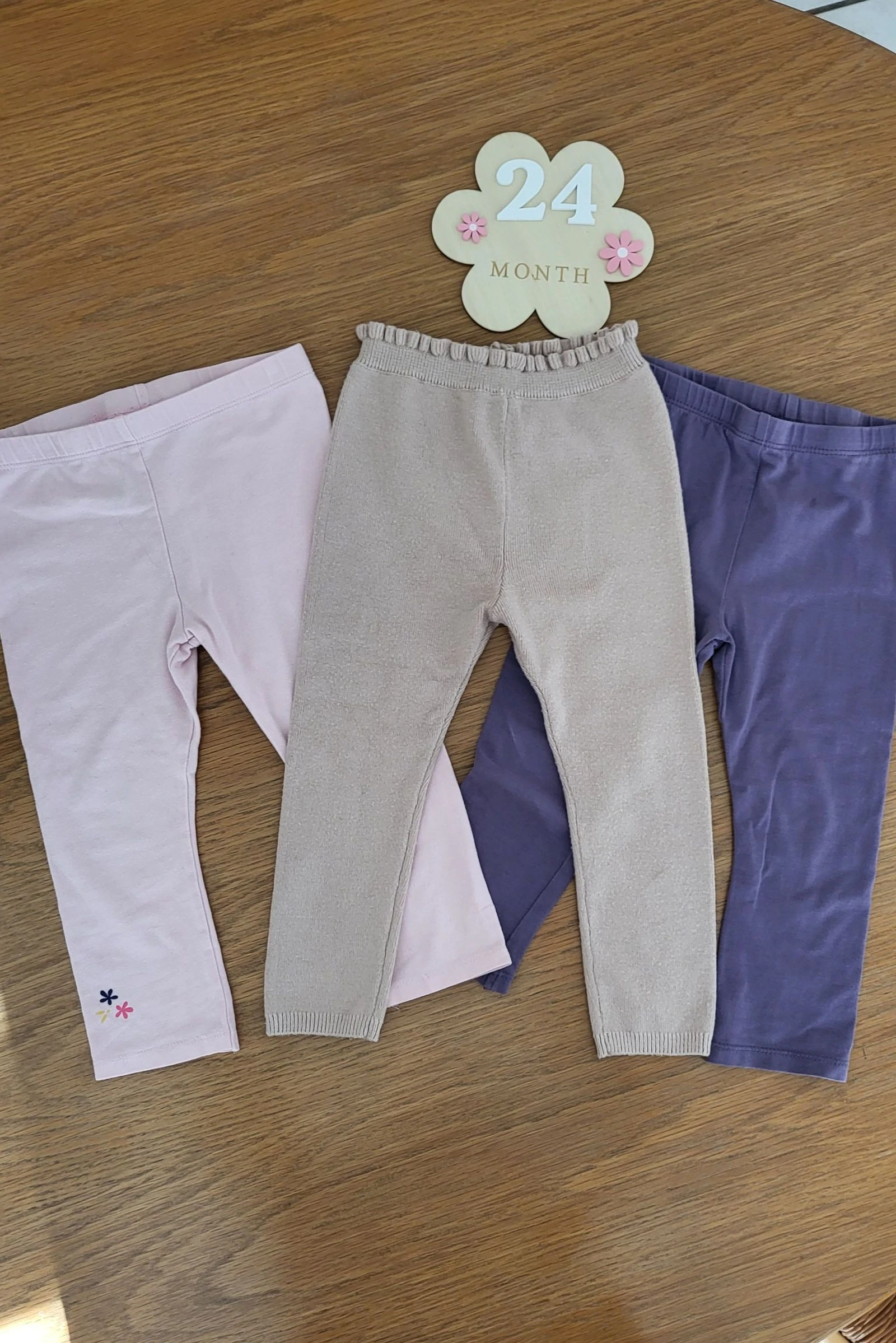 3 legging fille 👧 24 mois